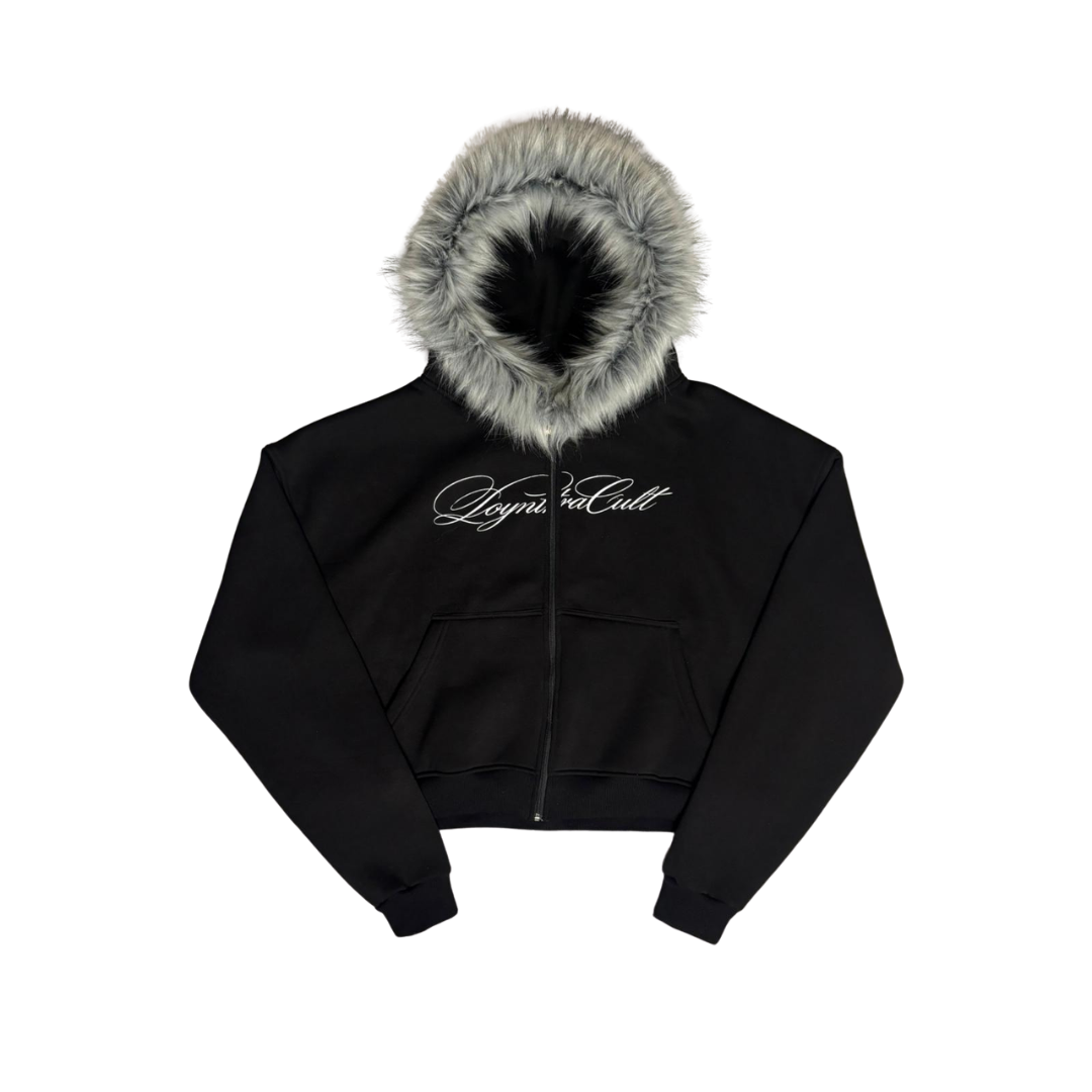 DÉLIRE GREY FUR ZIP